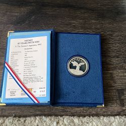 Disney-Mickey 60 Years With You, 1 Oz. Silver Coin