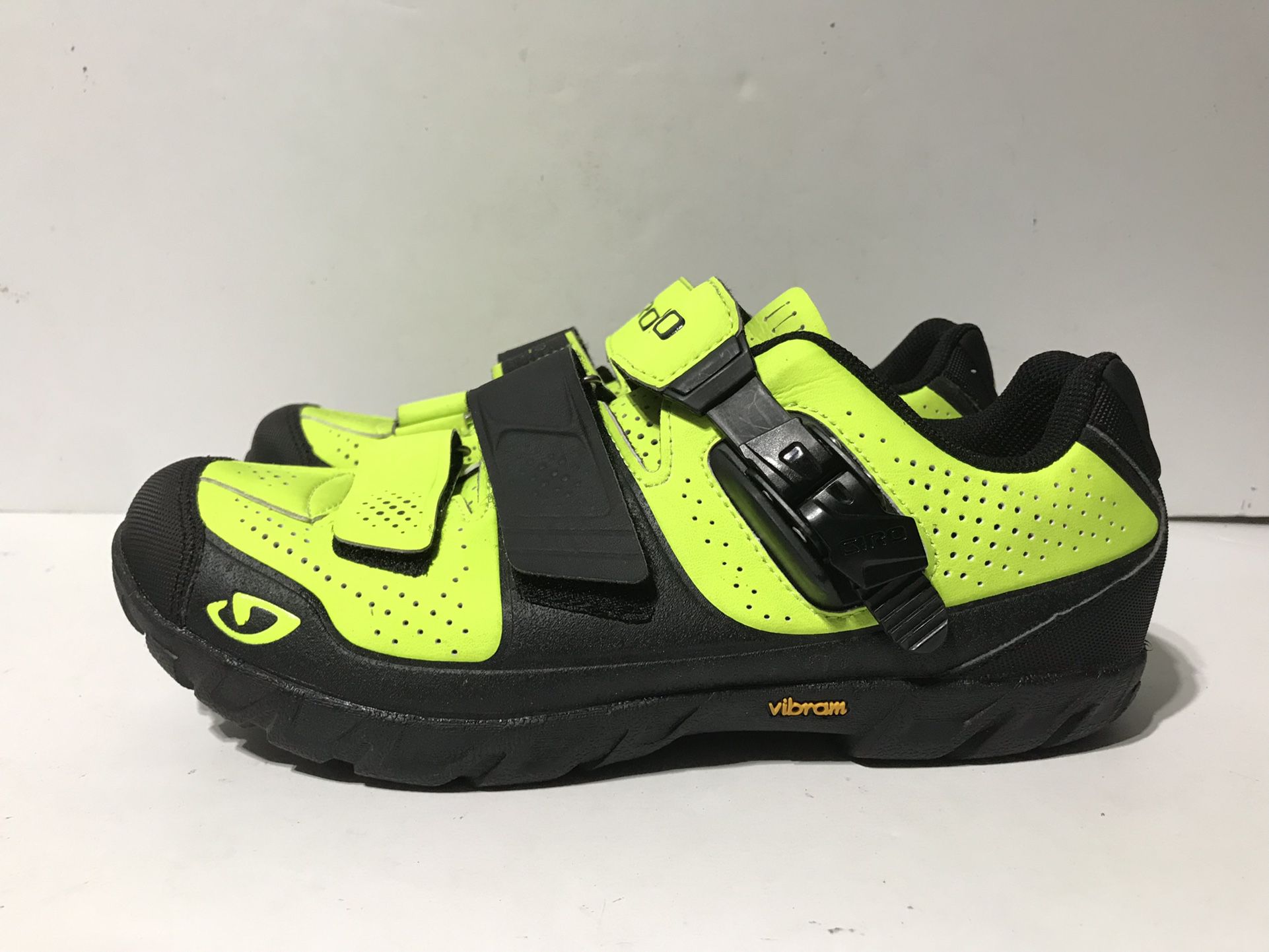 Giro Terraduro Lime/Black Men’s Cycling Shoes Sz 42 EU / 9 US MTB w/ SPD Cleats