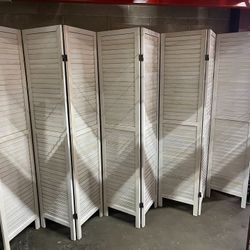 Room Separator/Divider/Privacy Screen 4-8 wood panels (67in H)