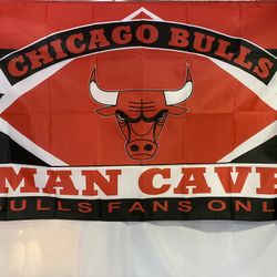 Chicago Bulls Man Cave Wall Flag (3’x5’)