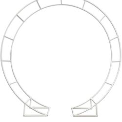 Metal Arch standing - Round Double frame, white Size 6.6ft Tall - New