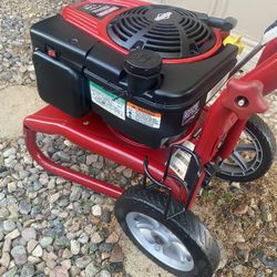 Second-hand Craftsman petrol pressure washer with extra gun hose, asking for $350 firm.