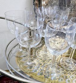 6 Wine Champagne Glases Assortment Cocktail Bar Dinnerware Martini Barware Drink Huge Lot