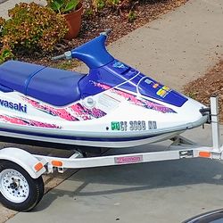 Kawasaki 750 SS amazing condition garage kept low hours. With zeman trailer. Must see this like new jet ski.2595$