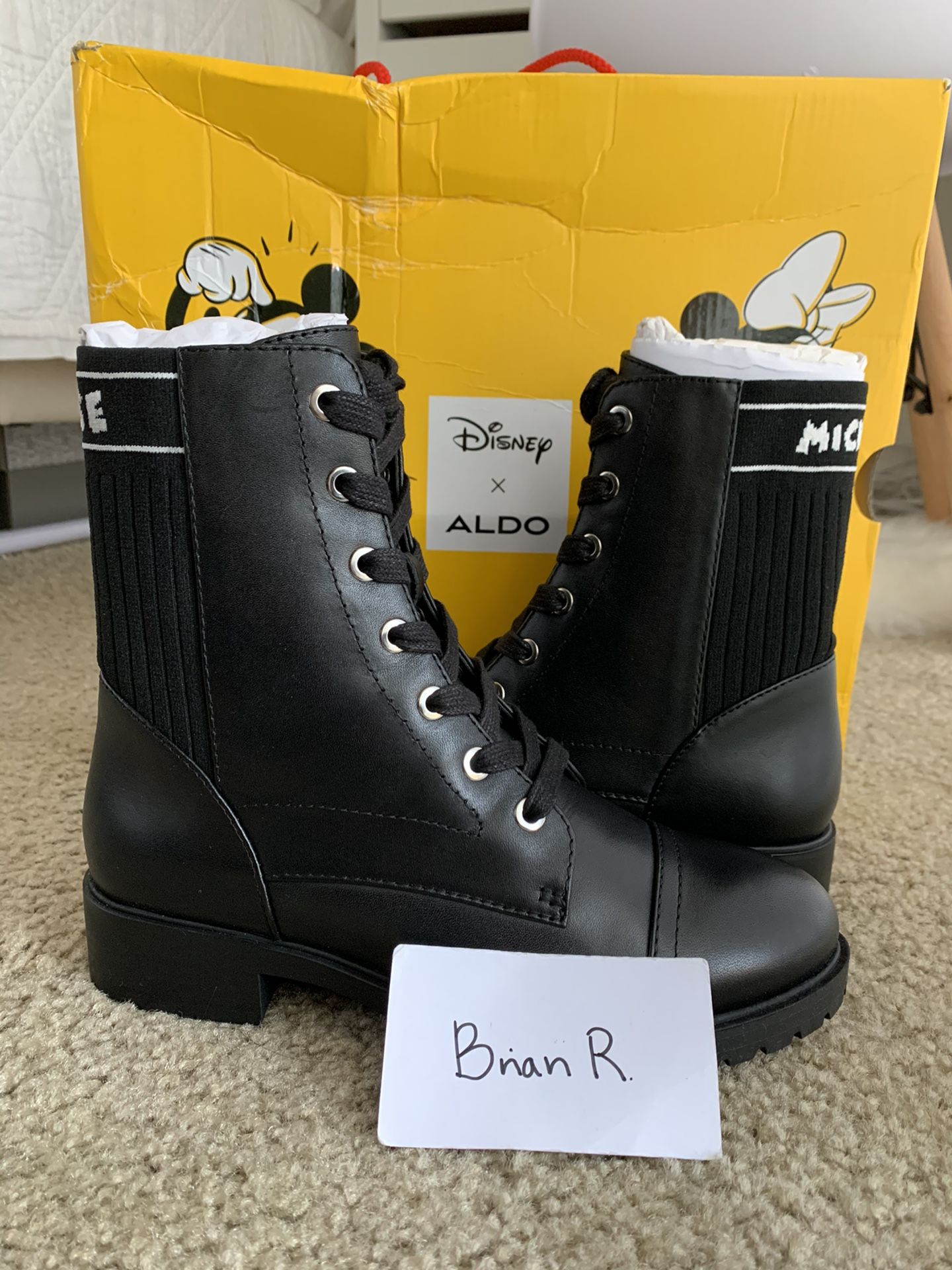 Disney x Aldos Collab Boots Ankle Boot Ohsomickey Size 6 brand new