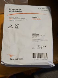 Case of Rolls Of Cardinal Elastic Bandage W Self Closure 6"X5.8y 23593-06LF