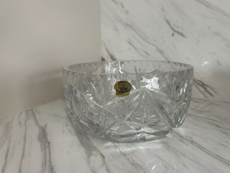 Brand New Rare and Heavy Crystal Bowl Hand Cut 24% Lead Borisov Made In Poland