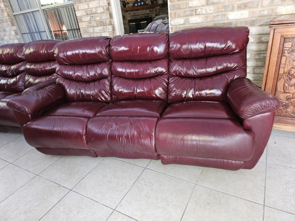 Leather Lazy Boy Couch And Love 