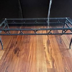 Iron & Glass Top Coffee Table