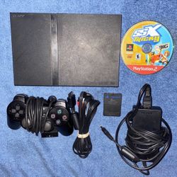 SONY PLAYSTATION 2 PS2 SLIM CONSOLE WITH VIDEO GAME & CONTROLLER 