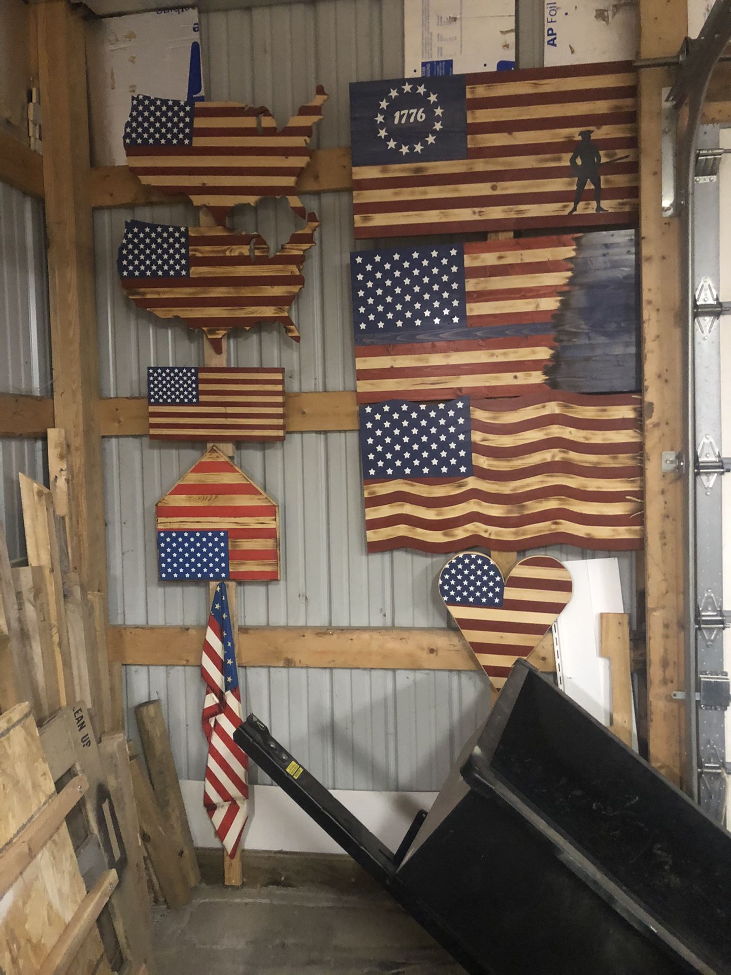 Hand Made Wooden Flags