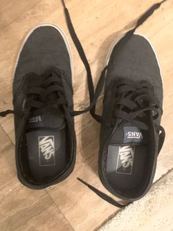 Grey Vans With Laces