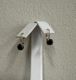 2ct Natural Black Diamond Huggie Earrings In 14k Solid Yellow Gold