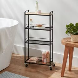 ✨ Modern Rolling Storage Shelf – Like New! ✨