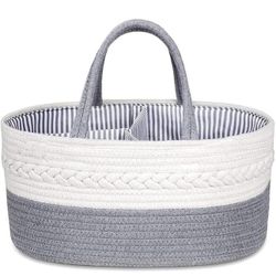 SJYDQ Cotton Rope Knitted Pompom Decor Laundry Basket Toy Storage Bucket Photo Prop Toy Basket Bucket Organizer