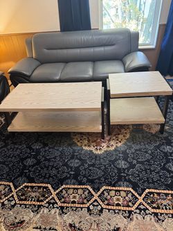 Wooden Coffee and Side Table Set