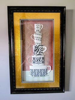 Unique 3D Piece Of Art Beautifully Framed Coffee Lovers 13x20