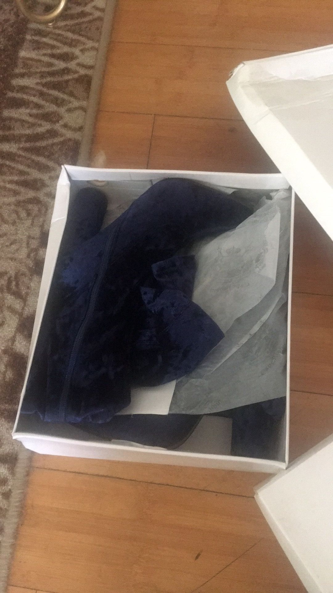 Blue Thigh high boots