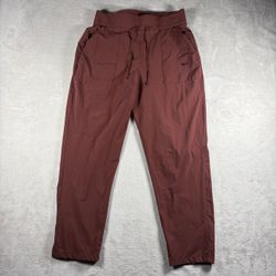 Nike Bliss Luxe Women’s Large Brown Training Pants Gym Yoga Nylon #2A
