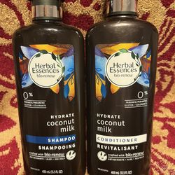 Herbal Essences Coconut Milk Shampoo & Conditioner Set 13.5 OZ *NEW*