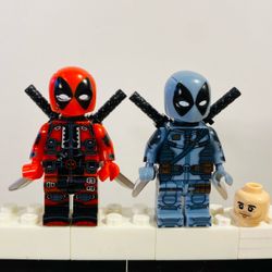 Marvel Rivals Game Deadpool Grey & Red 2 PC Minifigure LEGO Compatible