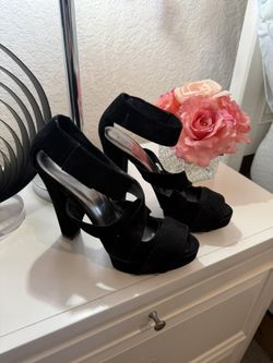 Women’s BCBgirls Black Velvet Platforms