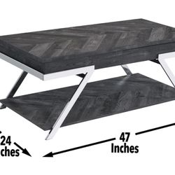  Coffee Table with Lift Top and Open Shelf