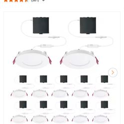 Commercial Electric Pro Value Series LED 4 in Round Adj Color Temp Canless Recessed Light for Kitchen Bath Living rooms, Wht 10 Pk