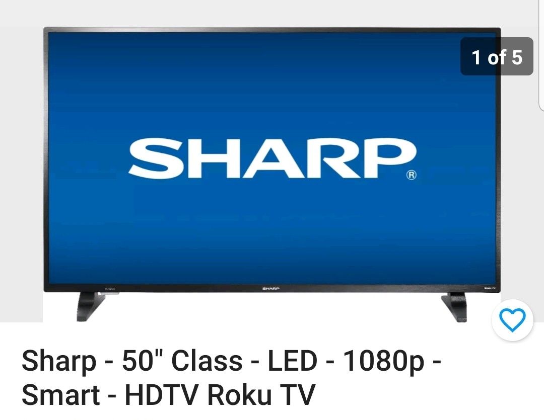 50 inch sharp smart roku TV new...