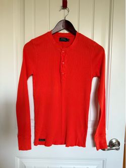 polo ralph lauren orange color M size worn once like new