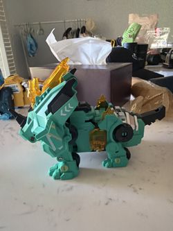 Green Magnetic Dinosaur Transforming Robot Toy