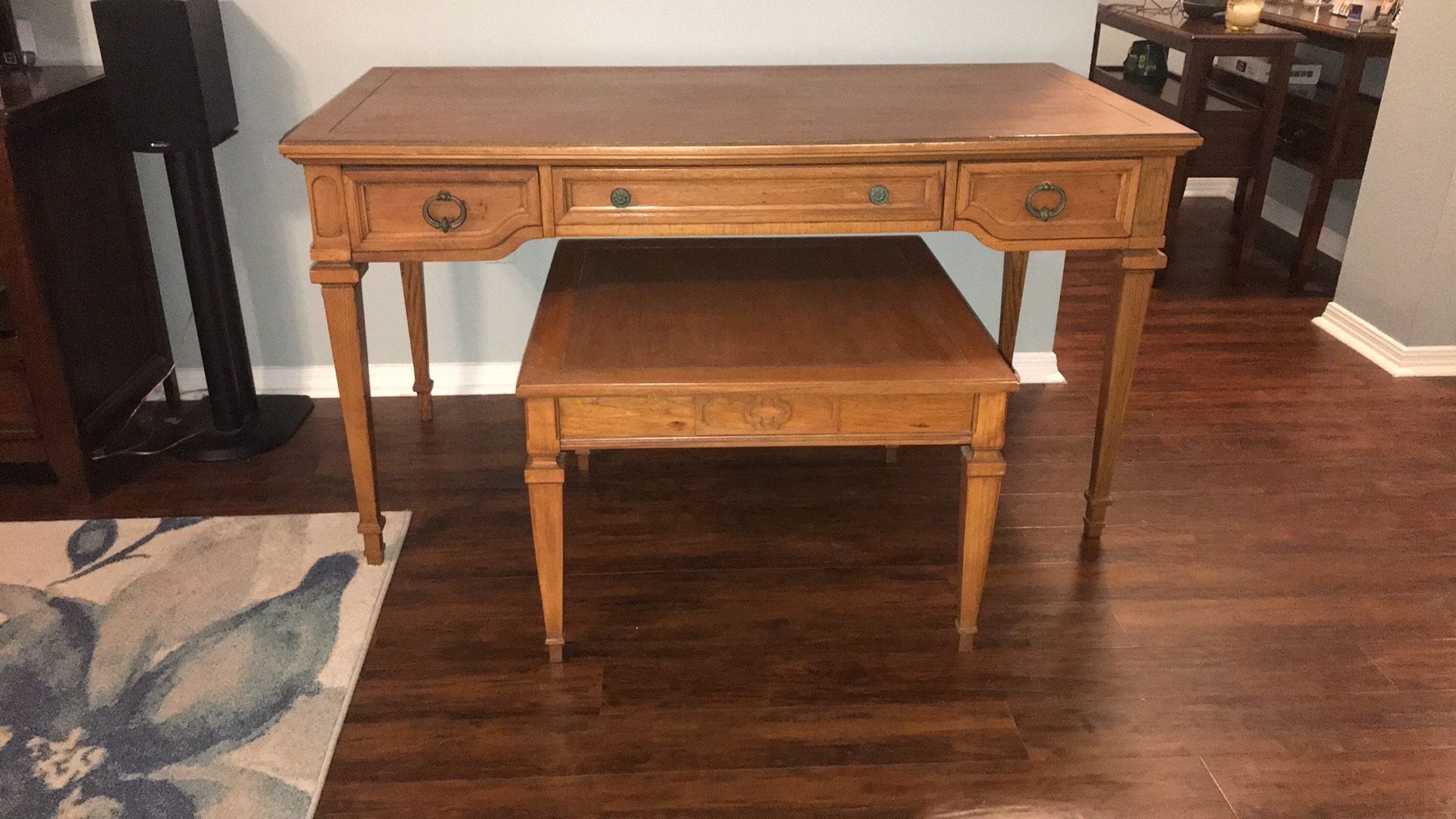 Office Desk and Matching Printer Table