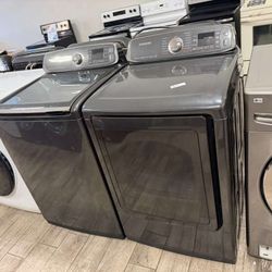 Samsung washer and dryer set electric with warranty
