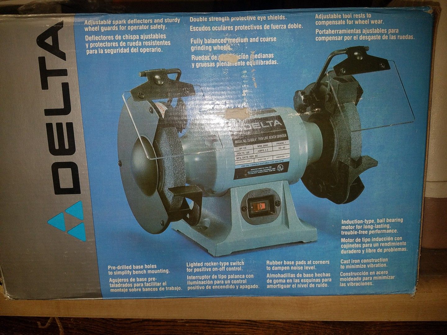 delta 6 inch thin line bench grinder model 23-660