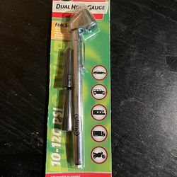 Slime Dual Head  Pencil Gauge 10- 120 psi New