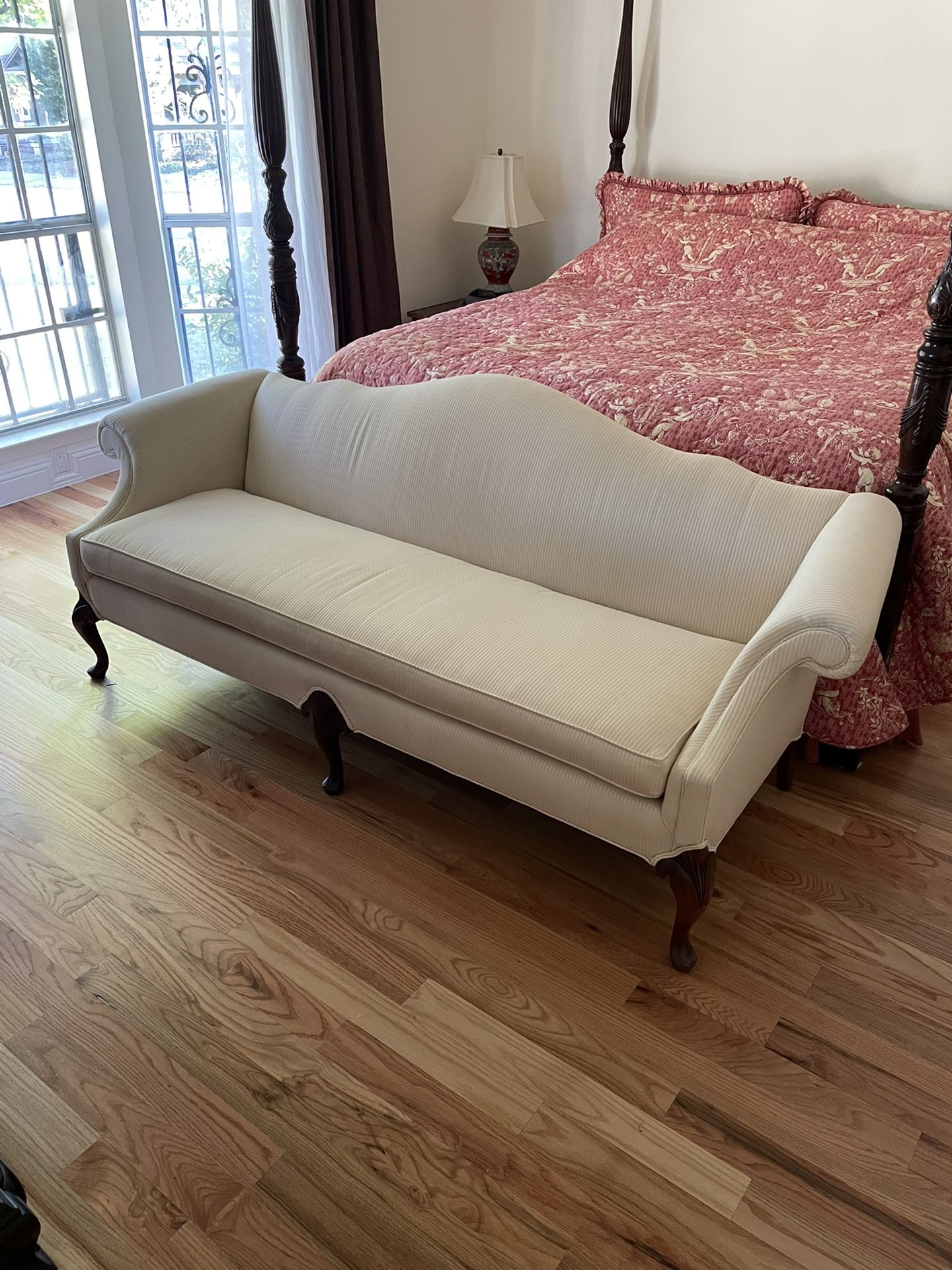 Tan Camelback Couch