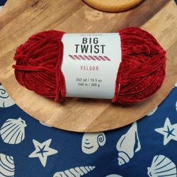 Big Twist Velour Burgundy Yarn 🧶