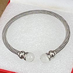 Pulsera Stainless Piedras Cristal Joyería Antigua 
