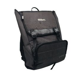 OGIO Slalom Gray/Black Fold Top Backpack School Work Travel Logo Laptop Bag