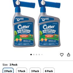 Cutter Backyard Bug Control Spray Concentrate (2 Pack), Kills Mosquitoes, Fleas & Listed Ants, 32 fl Ounce