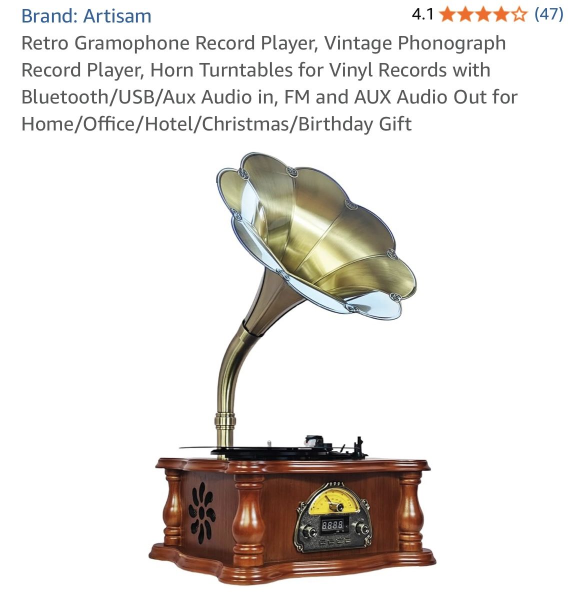 Vintage Style Record Player