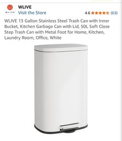 Brand New Unopened White Trash Can