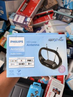 Philips HD Loop Indoor TV Antenna, Open Box, Brand New