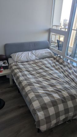 Comfortable Full Size Bed Frame and Foam Mattress