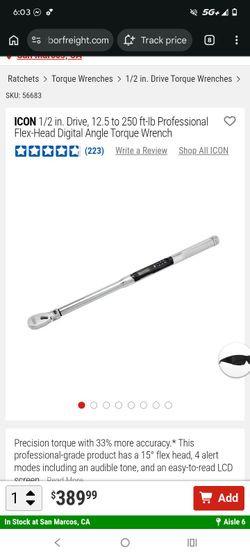 ICON 1/2 in. Drive Flex-Head Digital Torque Wrench