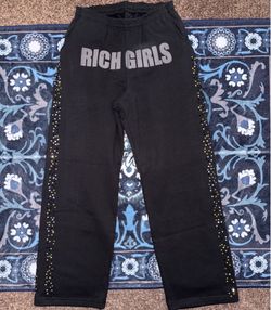 ALOCS X RICH GIRLS RHINESTONE PANTS