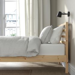 Brand new in the box IKEA Queen bed frame w/  slats And Center Support Beam