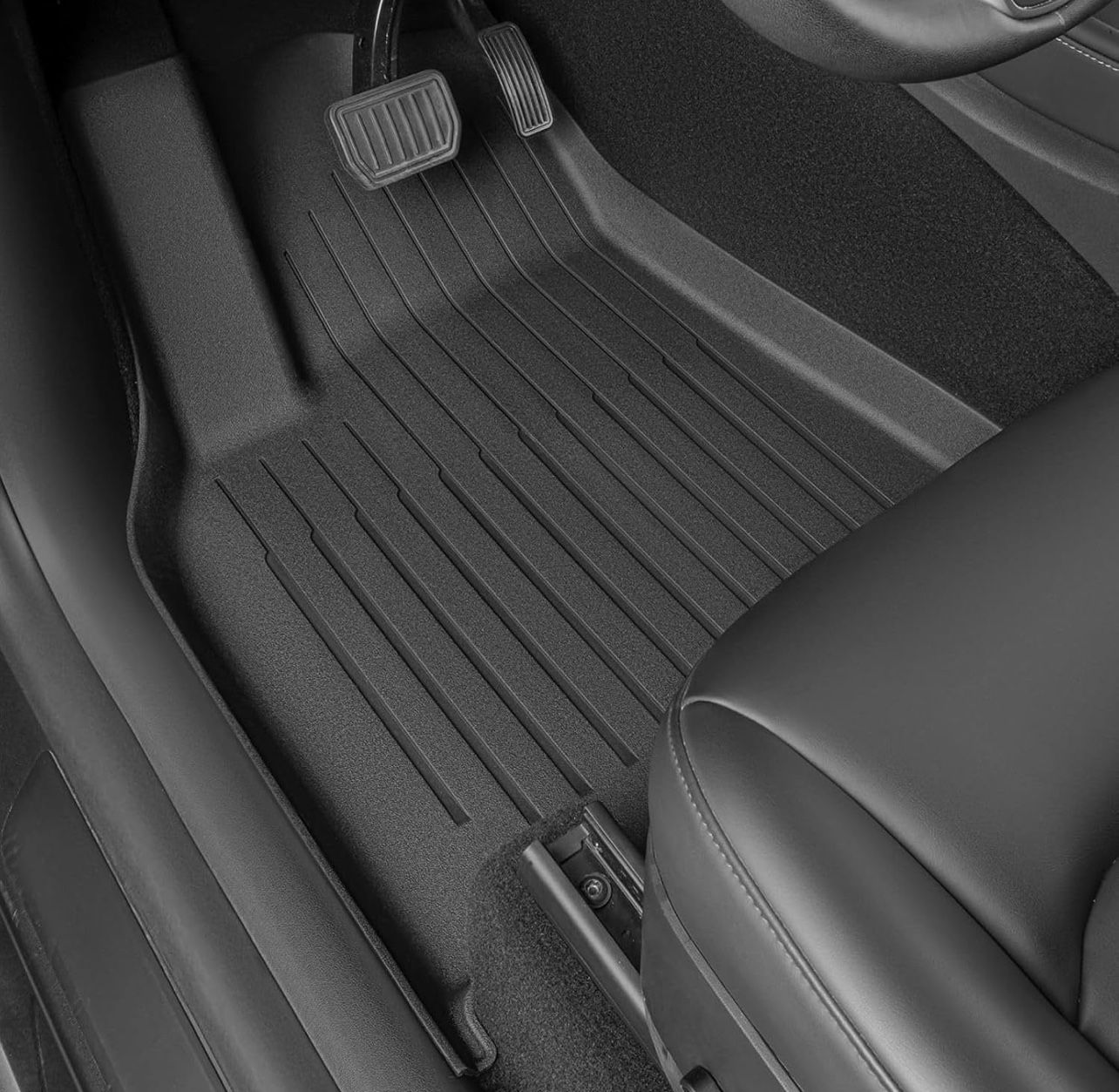 SUPER LINER Floor Mats Compatible with 2024 2025 Tesla Model 3 Highland Custom Fit All-Weather Cargo Liner Rear Cargo Tray Trunk Floor Mat Interior Ac