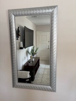 Large 56x33 Silver Full Length Wall / Floor Mirror