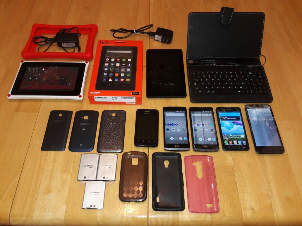 DEFECTIVE BROKEN DEVICE BUNDLE, AMAZON, METRO PCS, GREAT FOR PARTS, SEE DETAILS!